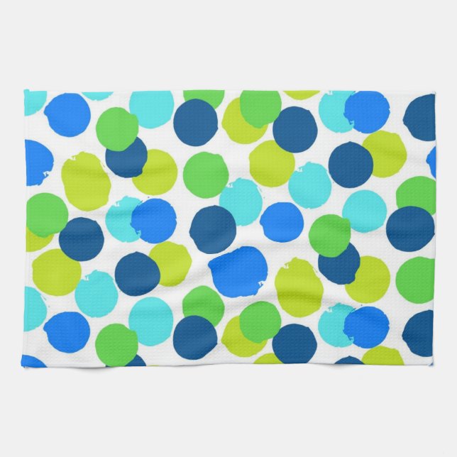 Polka dot pattern tea towel (Horizontal)