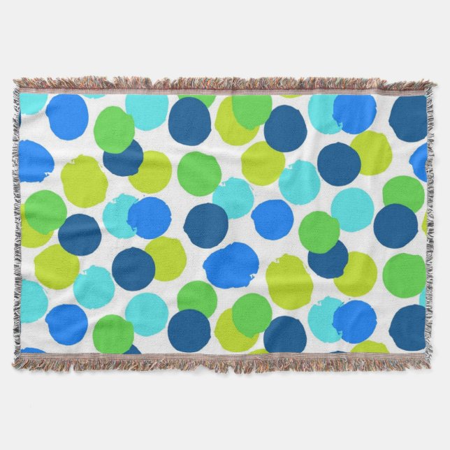 Polka dot pattern throw blanket (Front)