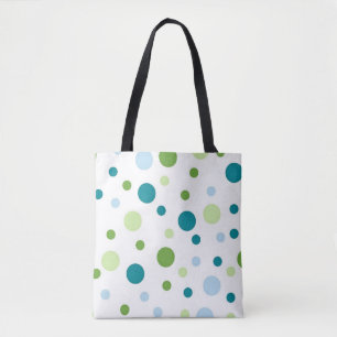 Polka dot pattern tote bag