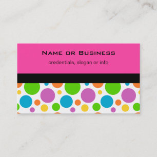 Polka Dot Pattern Trendy Business Card