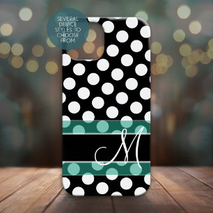 Polka Dot Pattern with Monogram Case-Mate iPhone 14 Plus Case