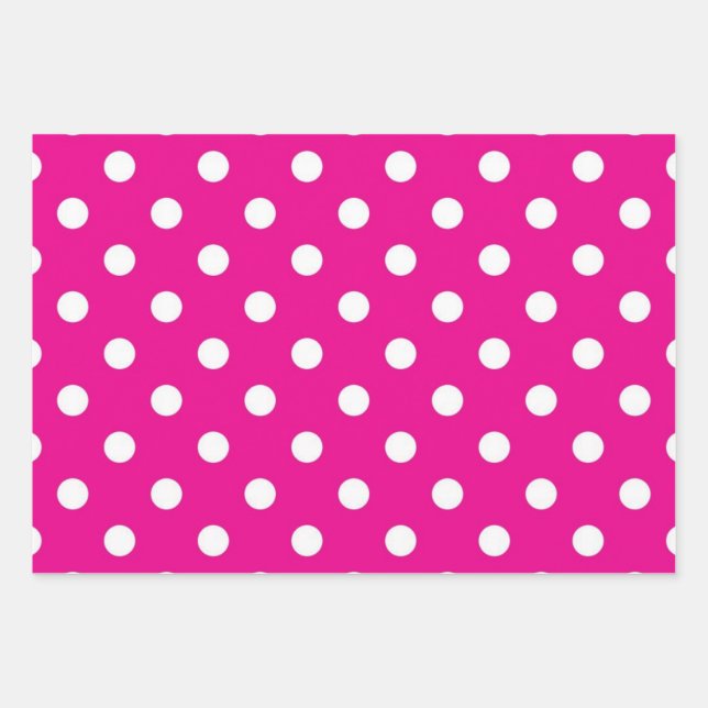 Polka dot pattern wrapping paper sheet (Front)