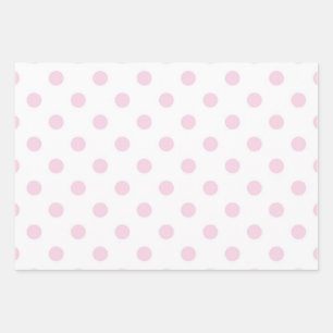 Polka dot pattern wrapping paper sheet