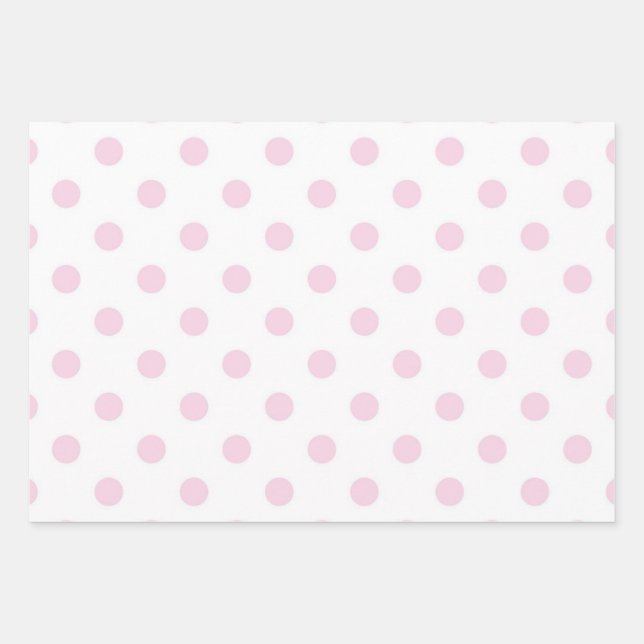 Polka dot pattern wrapping paper sheet (Front)