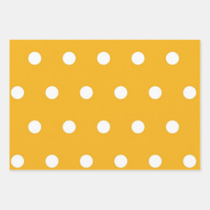 Polka dot pattern wrapping paper sheet