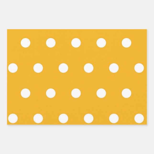 Polka dot pattern wrapping paper sheet (Front)