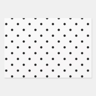 Polka dot pattern wrapping paper sheet