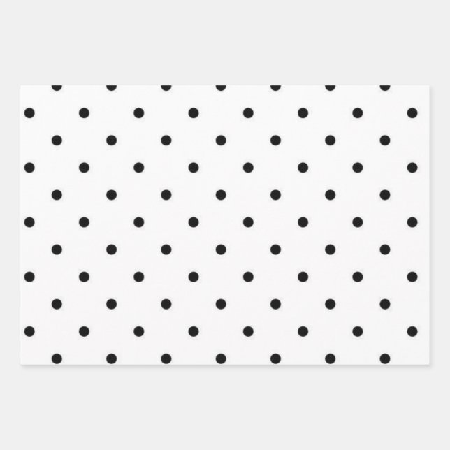 Polka dot pattern wrapping paper sheet (Front)