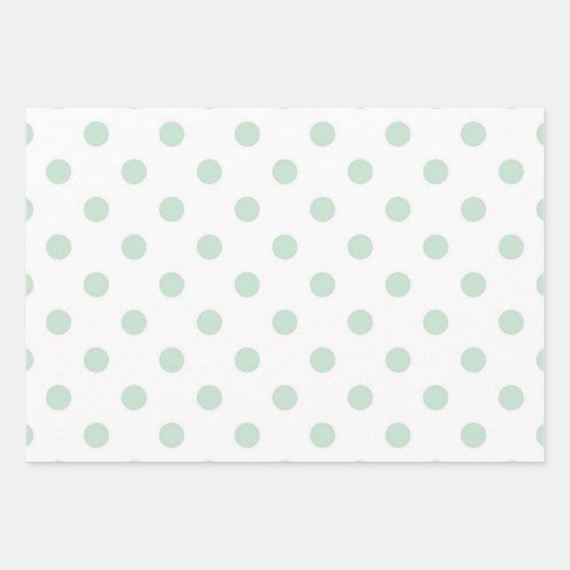Polka dot pattern wrapping paper sheet (Front)