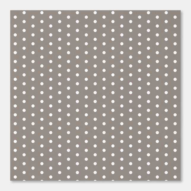 Polka Dot Patterned Taupe Brown Elegant Stylish Wallpaper (Front)