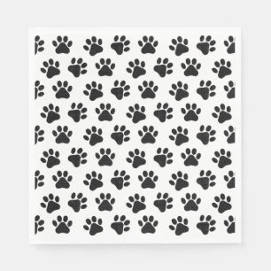 Polka Dot Paw Prints Napkin