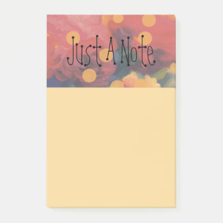 Polka Dot Peony Parade "Just A Note" Post-it Notes