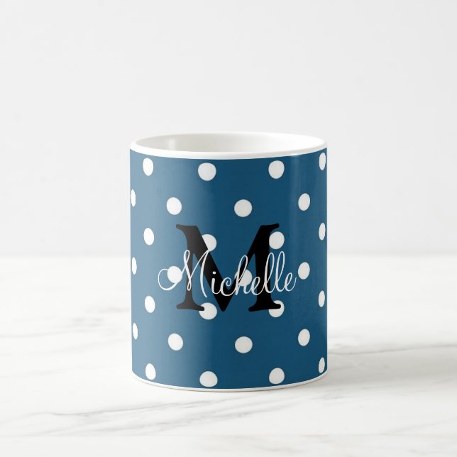 Polka Dot Personalised Coffee Mug (Center)