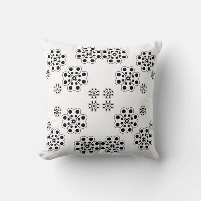 Polka Dot Petals Pattern Cushion (Front)
