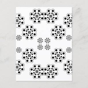 Polka Dot Petals Pattern Postcard