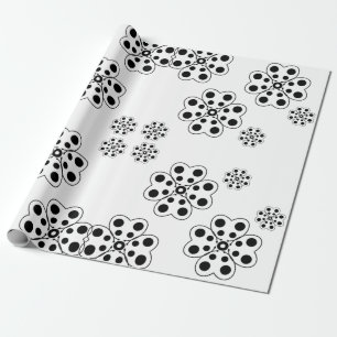 Polka Dot Petals Pattern Wrapping Paper