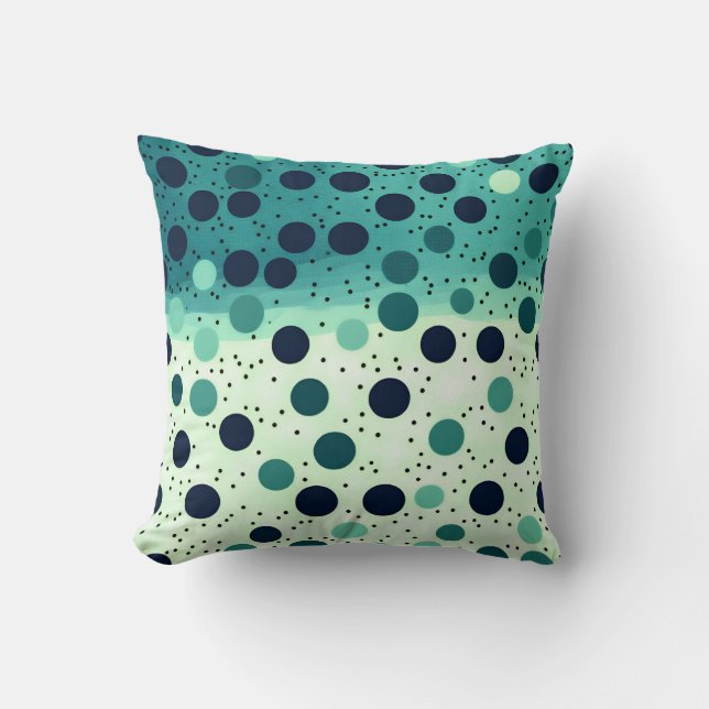Polka Dot Pillow and Cushion with Vibrant Colours (Front)