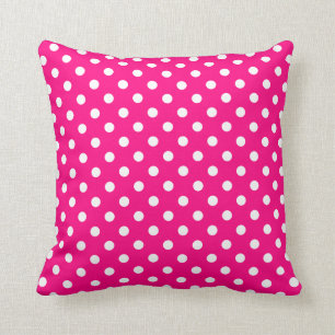 Polka Dot Pillow in Hot Pink