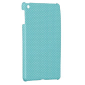 Polka dot pin dots girly chic blue pattern iPad mini case (Back Right)