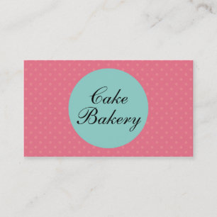 Polka Dot Pink and Blue Pastel Business Card