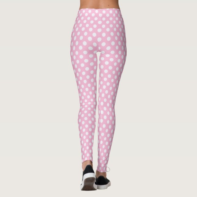 Polka Dot Pink Leggings (Back)