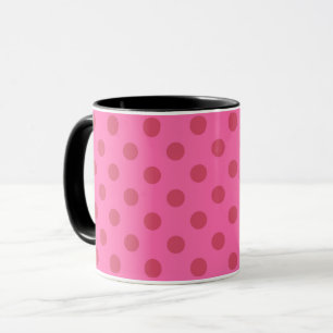 Polka dot pink mug