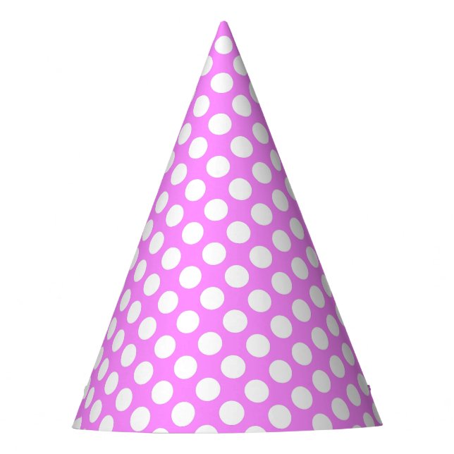 Polka Dot Pink Party Hat (Front)