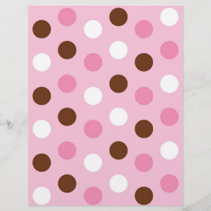 Polka Dot Pink White Baby Scrapbook Paper