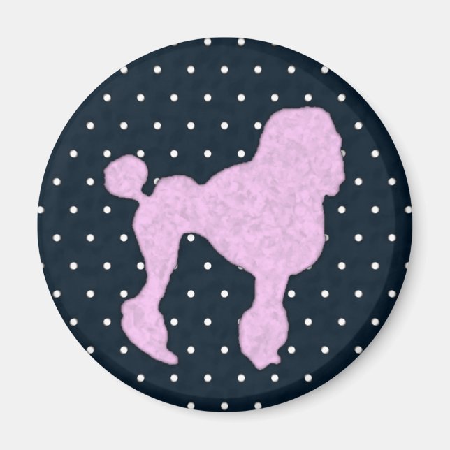 Polka Dot Poodle Magnet (Front)