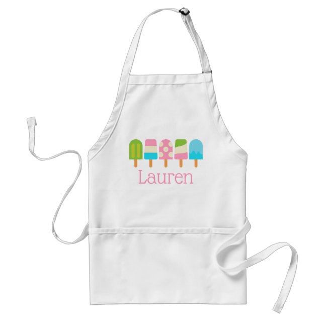 Polka Dot Popsicles Personalised Apron (Front)