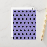 Polka Dot Postcard (Lavender & Black)