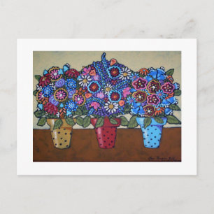 Polka Dot Pots Postcard