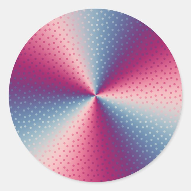 Polka Dot Prism Classic Round Sticker (Front)
