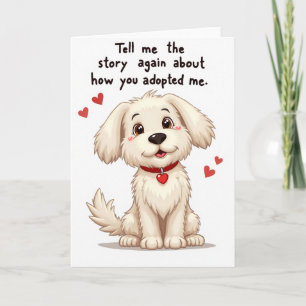 Polka Dot Puppy Love Story Card