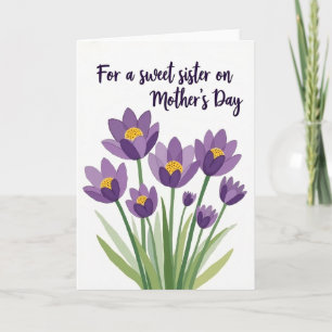 Polka Dot Purple Flower Card