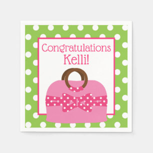 Polka Dot Purse Personalised Party Napkins