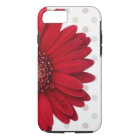 Polka Dot Red Daisy Custom Name