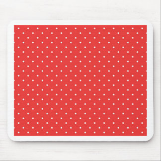 Polka dot red white background custom template mouse mat