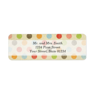 Polka Dot Return Address Labels