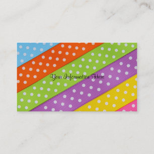 Polka Dot Ribbons Business Cards