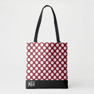 Polka Dot RM Monogram Tote Bag