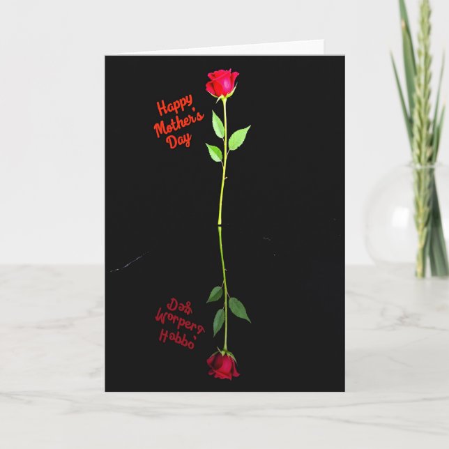 Polka Dot Rose Reflection Card (Front)