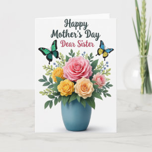 Polka Dot Roses Bouquet Card