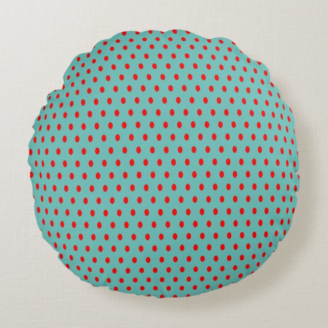 Polka Dot - Round Pillow (Front)