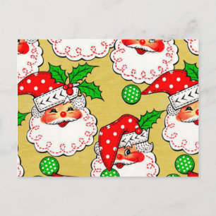 Polka Dot Santa Postcards