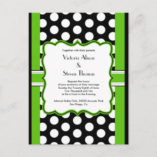 Polka Dot Save The Date Invite Postcard