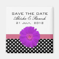 Polka Dot Save the Date Wedding Announcement