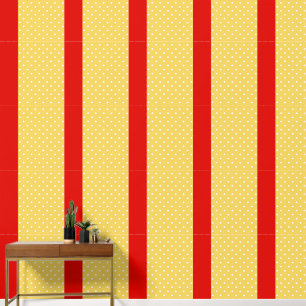 Polka Dot Scarlet Bell Peel and Stick Wallpaper