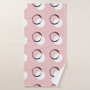 Polka dot.Seamless pattern. Image on a white and c Bath Towel