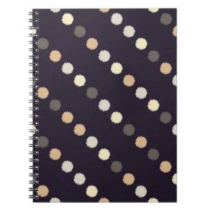 Polka dot seamless pattern. Scribble texture. Text Notebook